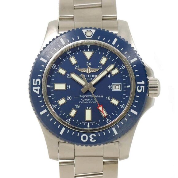 BREITLING Superocean 44 Y17393 Automatic Date Blue Dial Mens - Picture 1 of 7